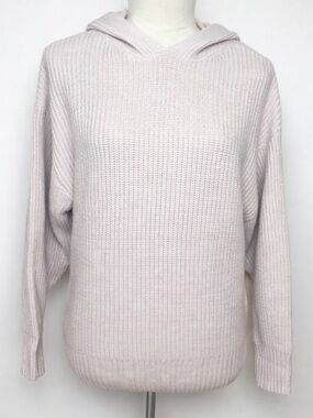 NWT Wild Fable Oversized Women’s Ribbed Hooded Pullover Sweater - Light Beige